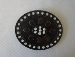 Western Gürtelschnalle mit Strasssteinen
