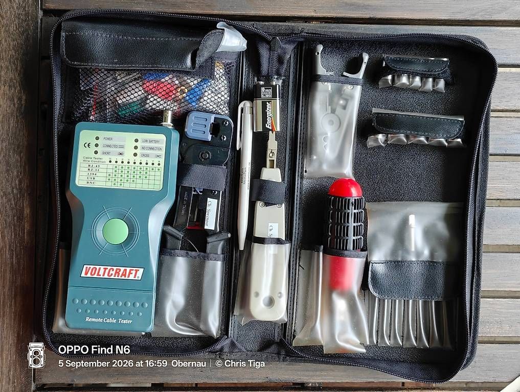 Voltcraft Misurare: Voltcraft Kabeltester CT-5 Set mit Tasche – Usato da Obernau venduto da Tiga42