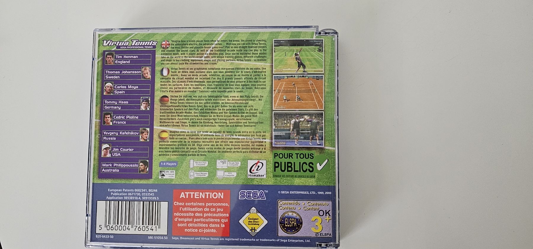 Sega Giochi: Virtua Tennis Dreamcast – Usato da Kriens venduto da Merida67 1