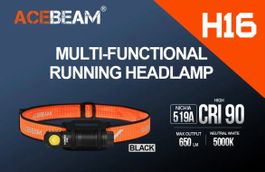 Acebeam H16 Stirnlampe 5000k Version 650 Lumen 90 CRI