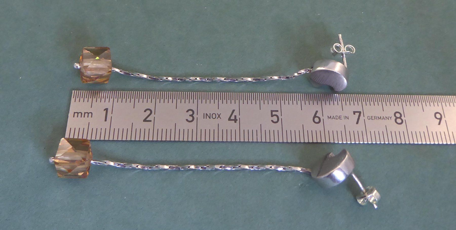 Orecchini pendenti & Orecchini a lobo: Ohr Ringe / Stecker 925 Silber mit synthetischen Steinen – Usato da Muri AG venduto da silvermouse007 1