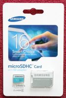 Samsung microSDHC 16GB mit SD Adapter (SD Card / microSD)