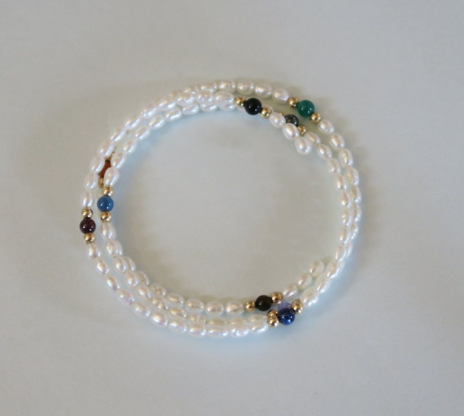 Armbänder & -reifen: Armband Reis-Perlen, Memory-Draht – Neu (gemäss Beschreibung) aus Brittnau von marlenestone 3