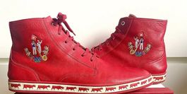 Bally AlpiStar High-Top-Stiefel aus rotem Leder 42,5