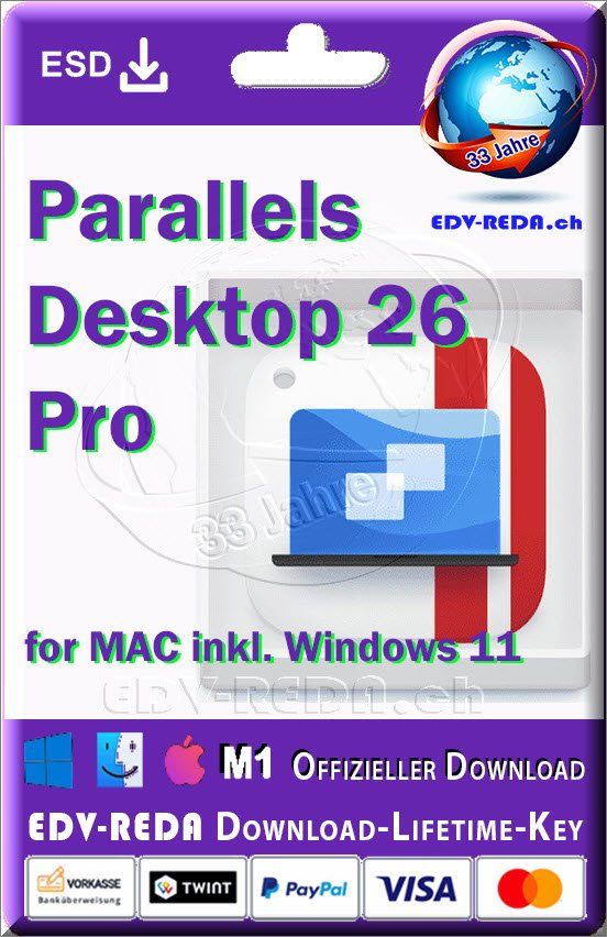Apple Software: Parallels Desktop 26 MAC Pro Dauerlizenz inkl. Windows – Nuovo (secondo la descrizione) da Langenthal venduto da Reda