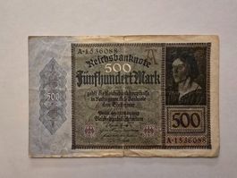 500 Marks 1922 Reichsbanknote