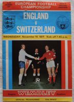 Fussballprogramm England v Switzerland Wembley 10.11.1971