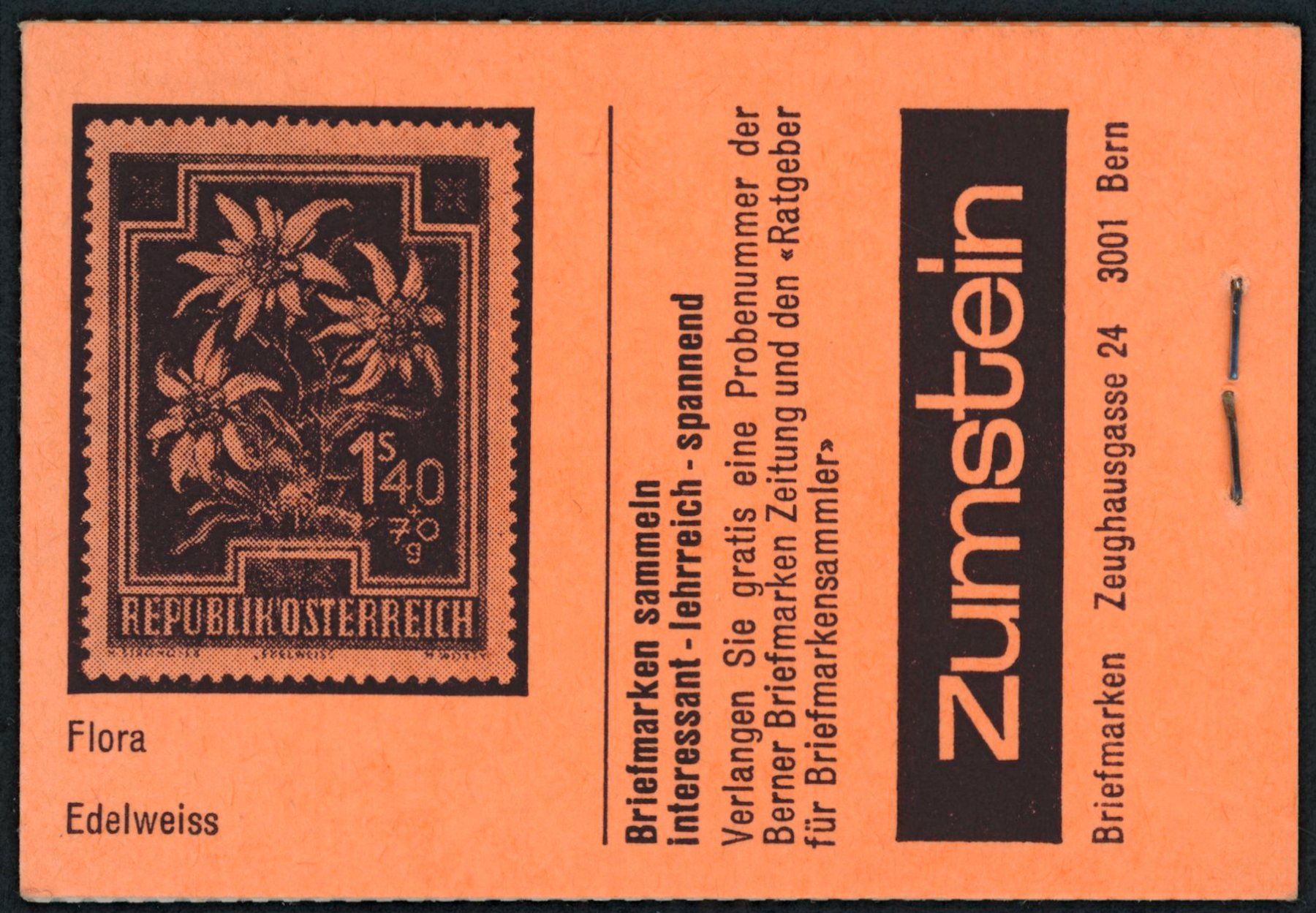 Tutti i francobolli: 1976 - Markenheftchen - Baudenkmäler - postfrisch ** – Nuovo (secondo la descrizione) da Schindellegi venduto da leecollect 1