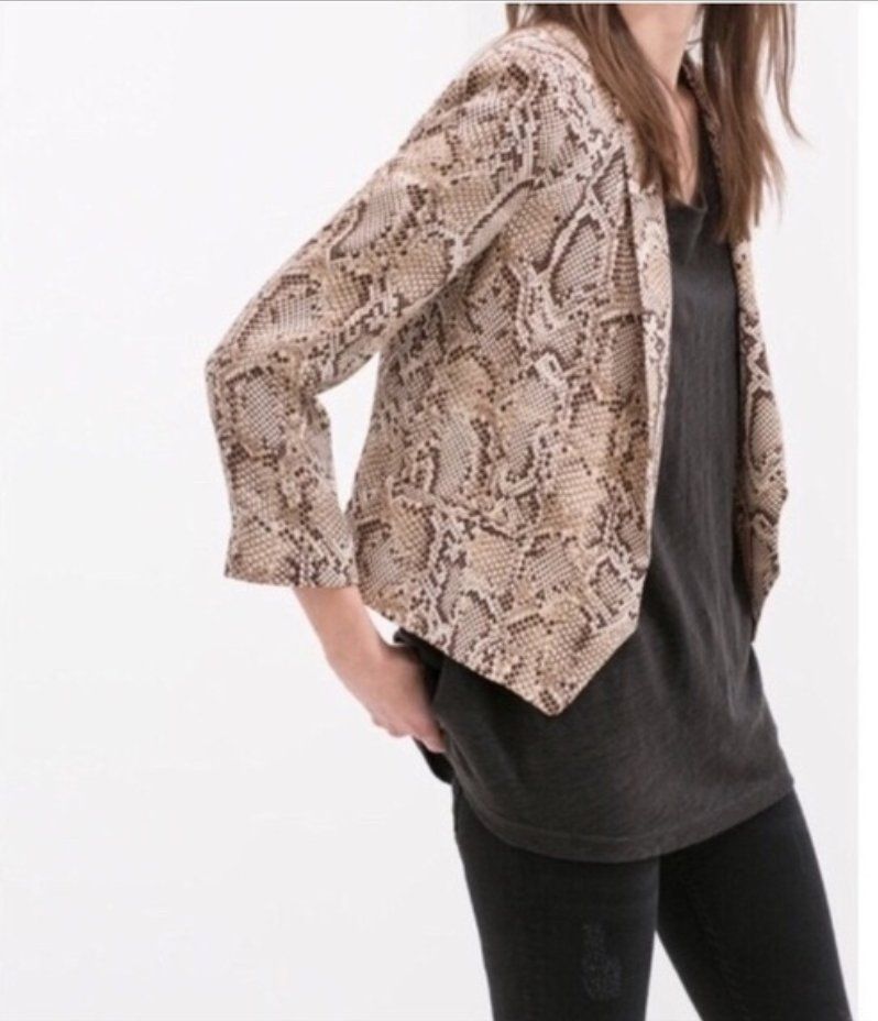 Zara Anzüge & Kostüme: Zara - Crop Blazer Schlangenmuster – Gebraucht aus Zürich von Nala2811
