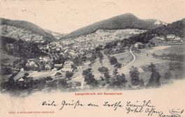 Langenbruck mit Sanatorium, gelaufen 1903