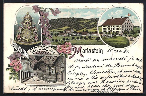 Ansichtskarten: Litho Mariastein, Unterirdische Gnadenka – Gebraucht aus Berlin von bartko-reher