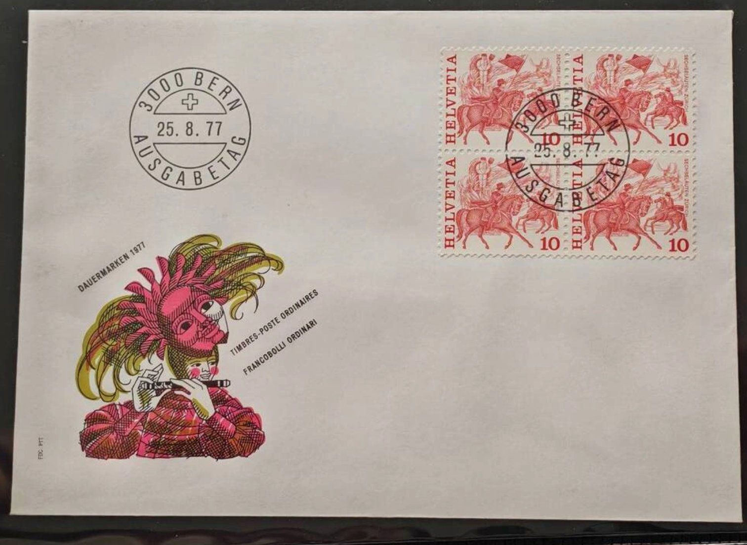 Tutti i francobolli: Ersttagsbrief, Dauermarken 1977, Bern – Usato da Zuerich venduto da Antiquarium