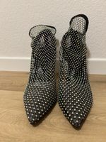 Sexy Sparkly Black Stiletto Ankle Boots, Size 40 Party!