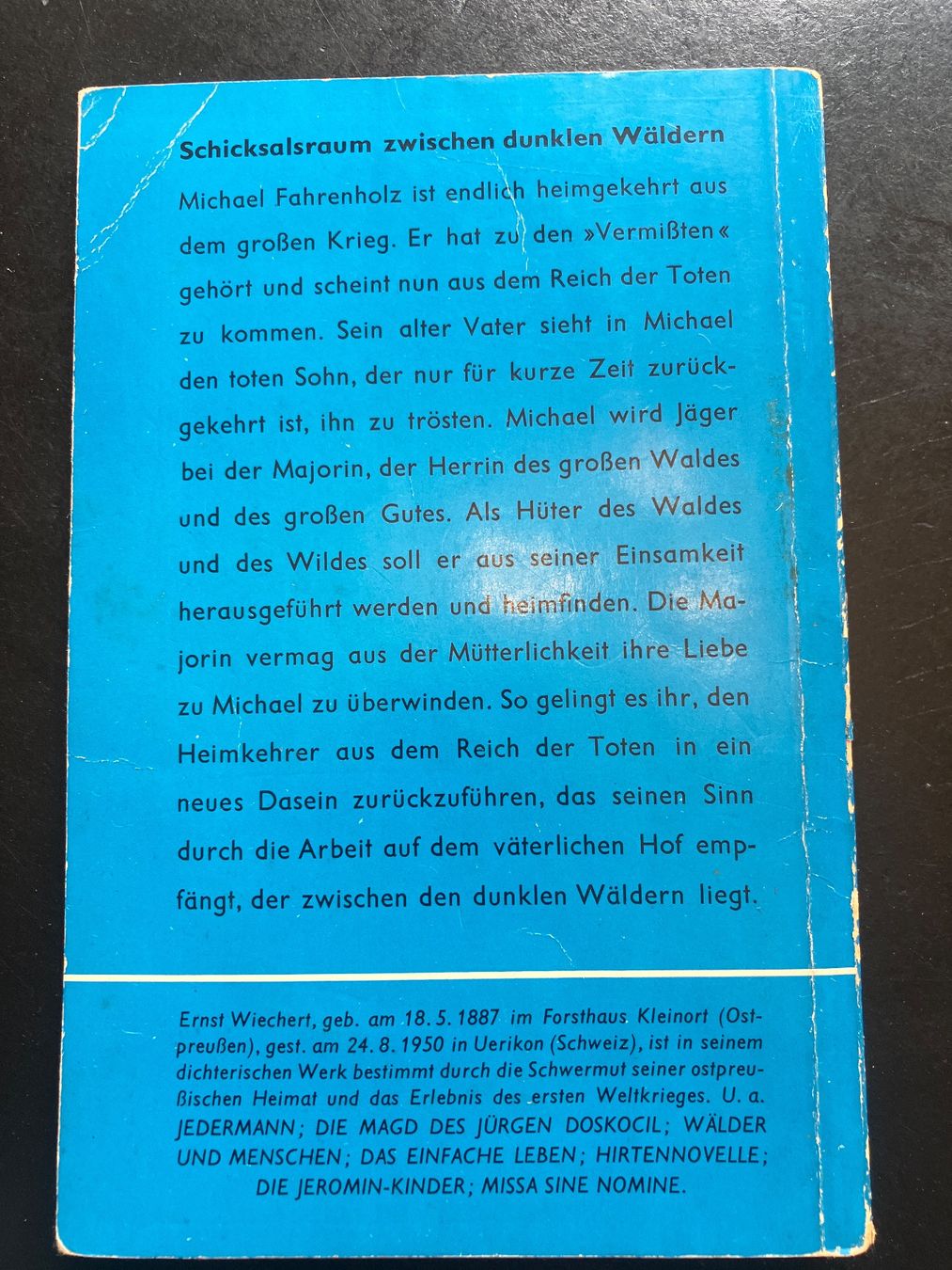 Livres: Die Majorin. E. Wiechert – D'occasion à Wangen ZH par day01 1