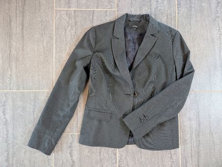 Damen Hosenanzug comma grau gestreift Grösse 38