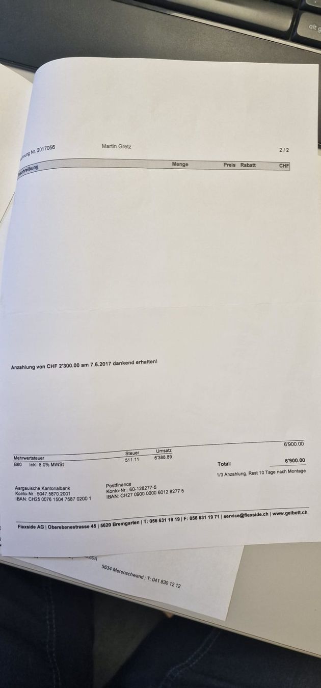 Betten: Gel- Bett – Gebraucht aus Männedorf von Mis_nl7l 7