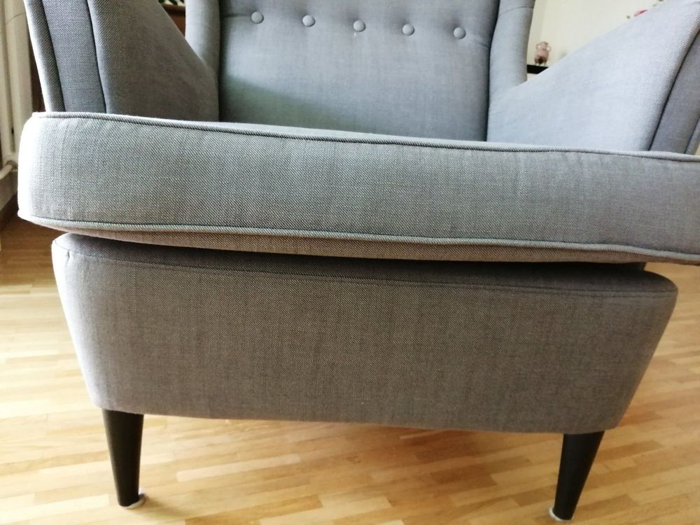 IKEA STRANDMON Ohrensessel grau + Hocker Kaufen auf Ricardo