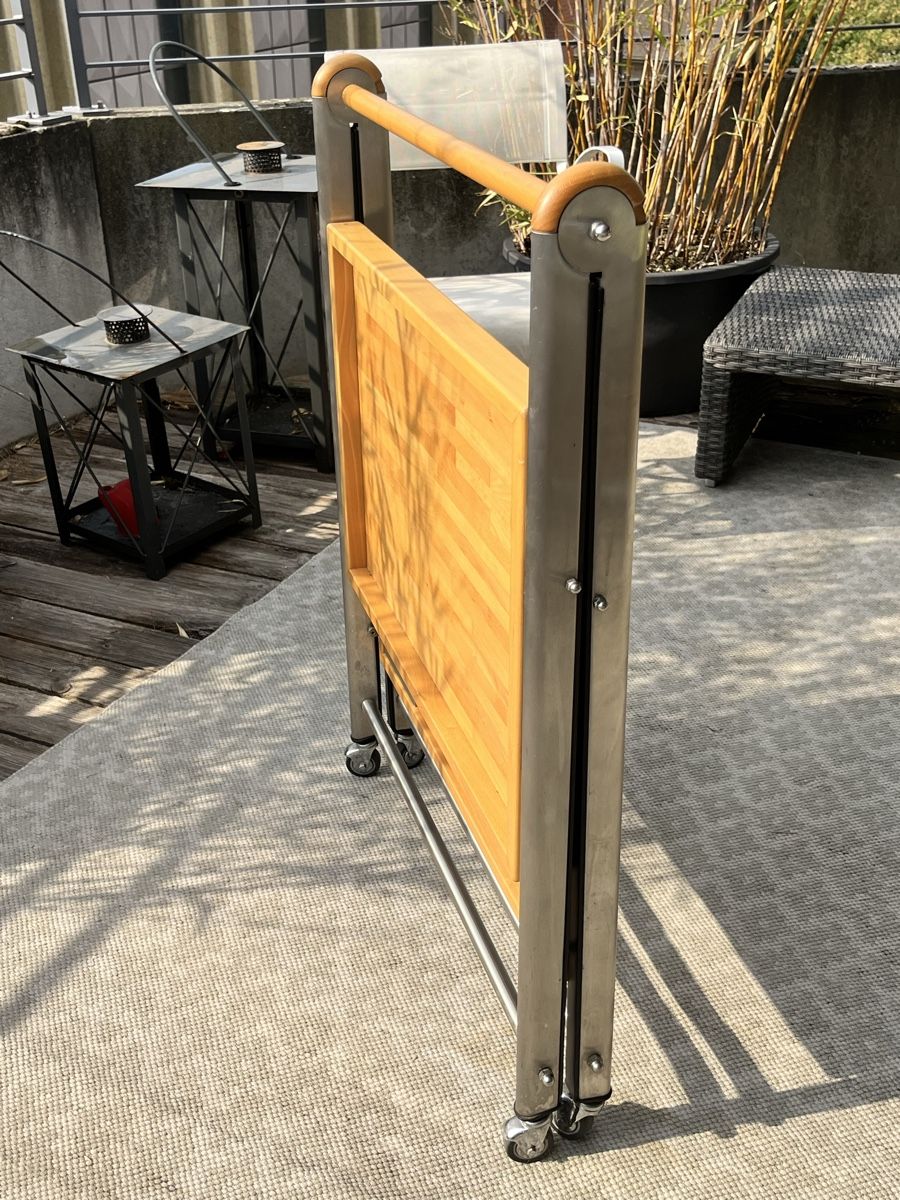 Carrelli di servizio: Servierwagen aus Holz/ Edelstahl, zusammenklappbar – Usato da Basel venduto da ang_vcb8 1