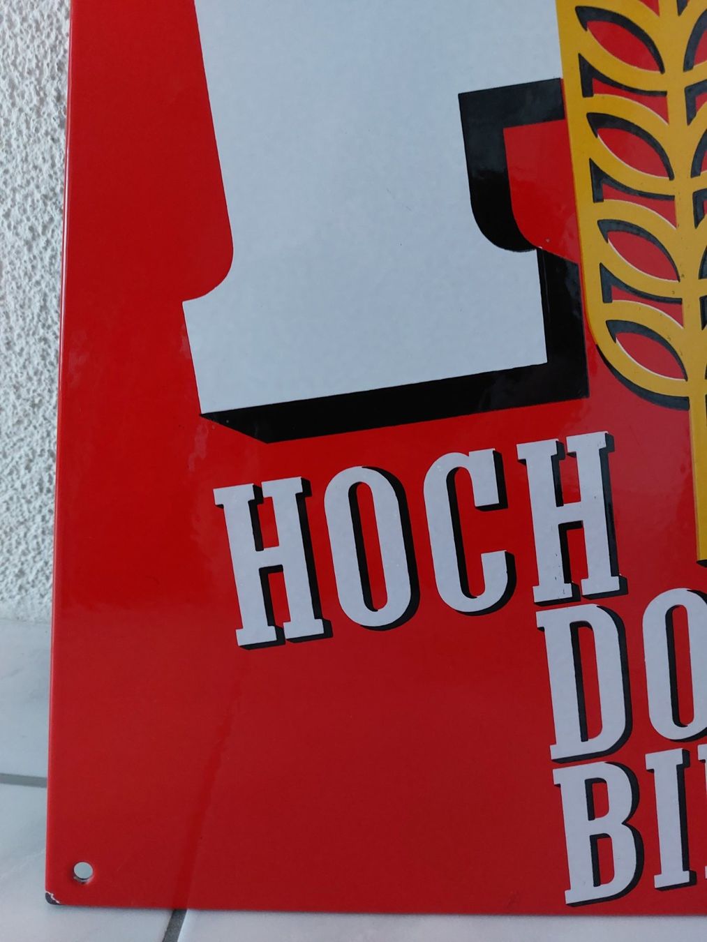 Feldschlösschen Insegne: Emailschild Hochdorfer Bier plaque émaillée – Usato da Schenkon venduto da Elbarto007 4