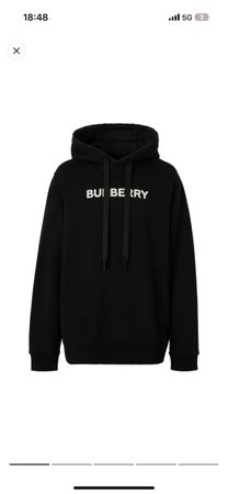 Burberry logo print cotton hoodie