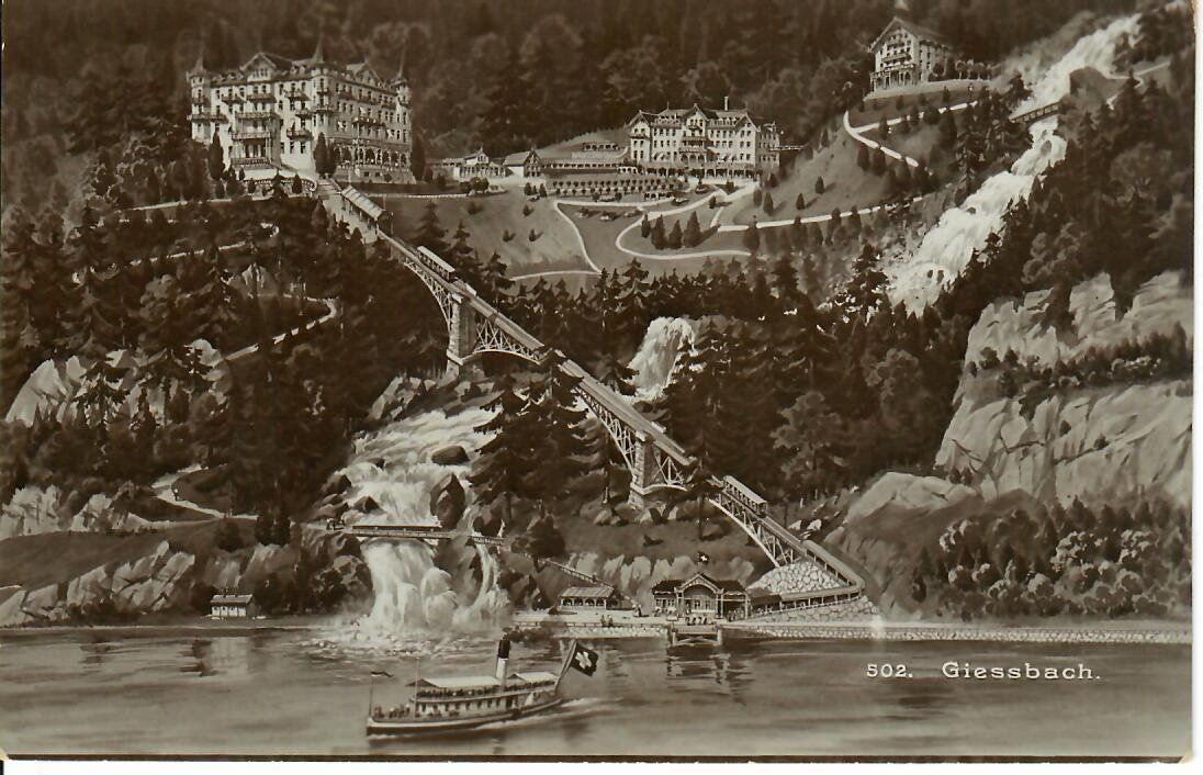 Cartoline postali: Giessbach 1928 – Usato da Hochdorf venduto da Ziegel-16