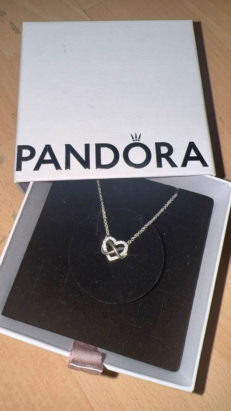 Pandora Catenine: Collier Argenté Infini & Coeur – Nuovo e nell'imballaggio originale da Fribourg venduto da ers_rm85 1