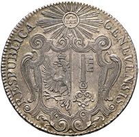 Genf Taler 1722 (Écu/Silber) - Republik Genève - Top Zustand