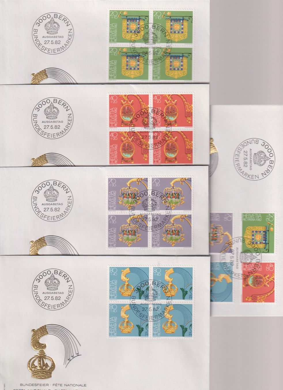 Tutti i francobolli: PP. FDC-Serie 1982. Einzelmarken & Vierer-Blocks. – Nuovo (secondo la descrizione) da Koblenz venduto da Boerse6