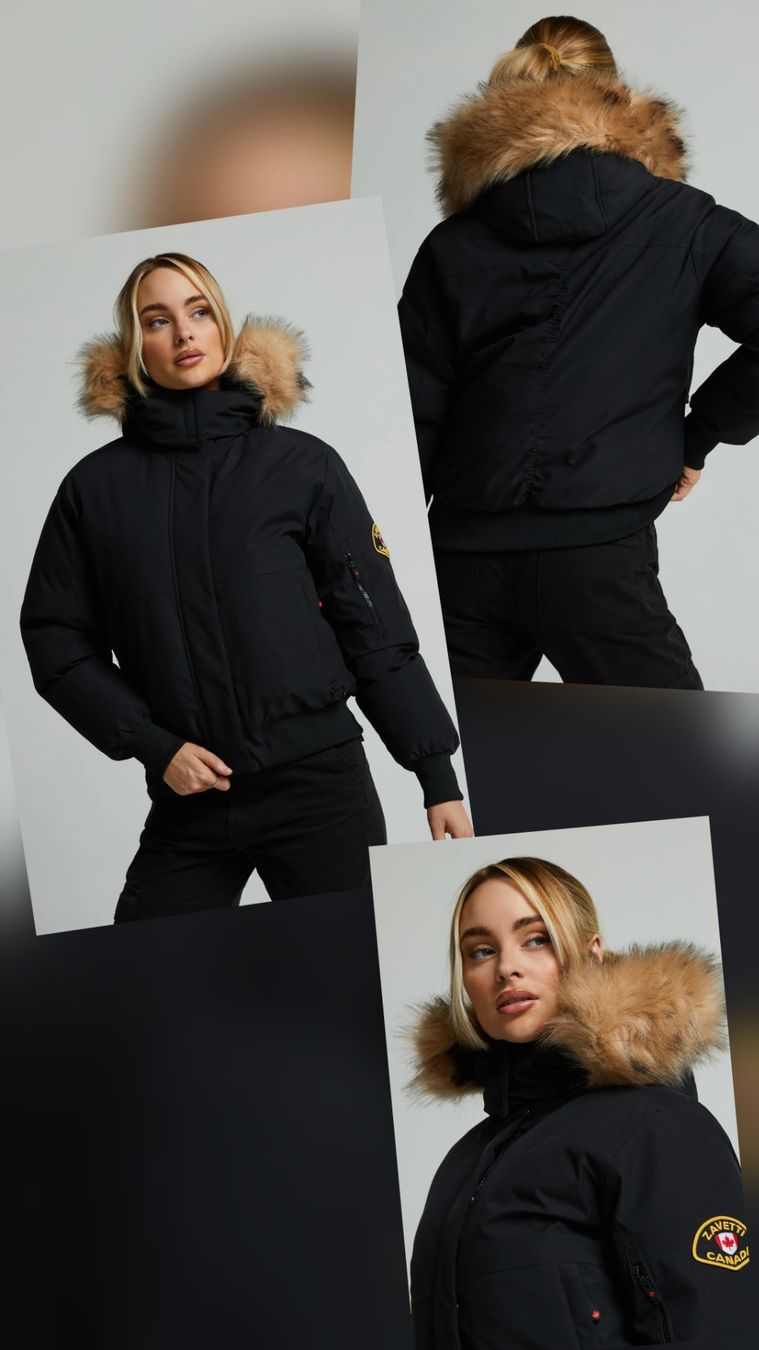 Giacche: ✨ Zavetti Canada OLIVIA Winterjacke - S - Hooded Bomber – Nuovo e nell'imballaggio originale da Thalwil venduto da VitaMini