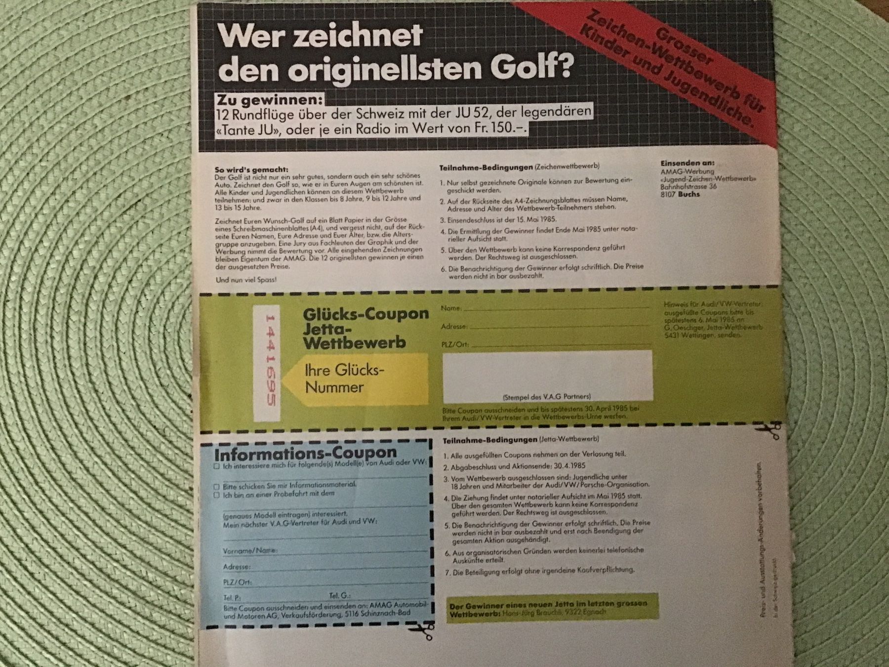 VW Documenti: Audi/VW Programm Verkaufsprospekt 24 Seiten 1985 – Usato da Scherzingen venduto da Starseller62 9