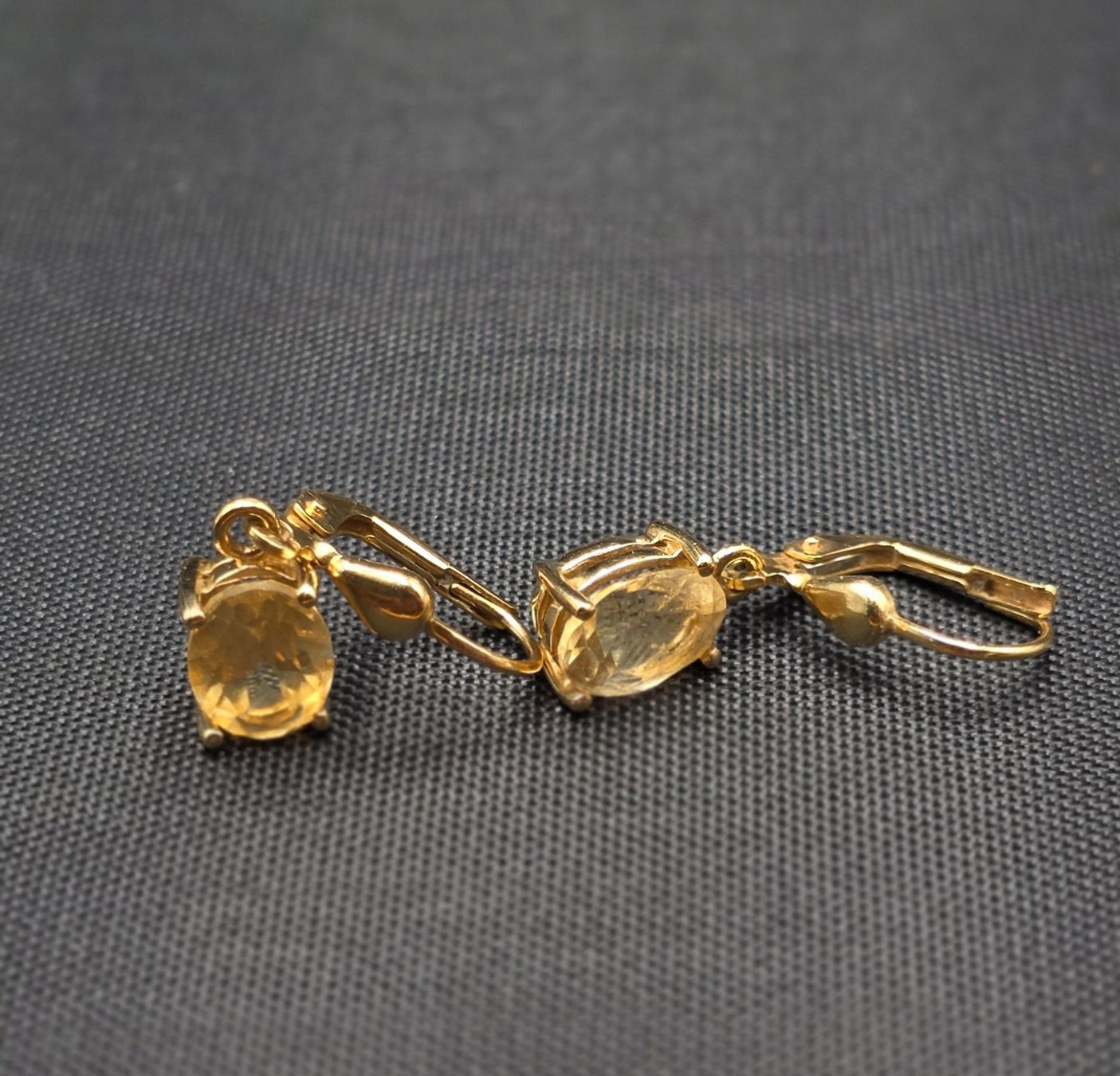 Orecchini pendenti & Orecchini a lobo: 18 Karat 750 Gold Ohrringe Mit Citrin – Usato da Wald ZH venduto da Dasilver 6