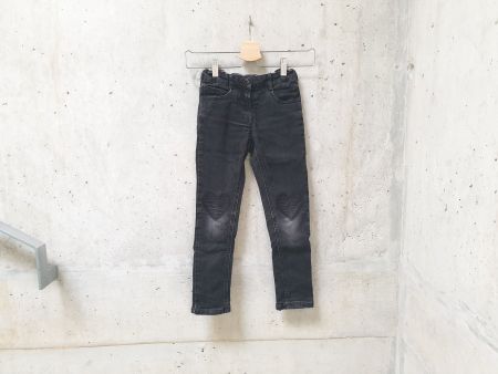 Jeans C&A, noir denim, doublé, fille, taille 122