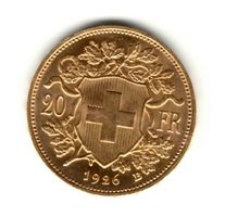 Vreneli Goldmünze 20 Franken 1926
