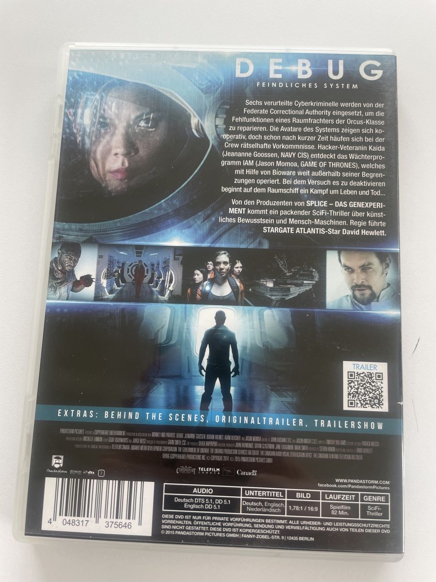 Tous les DVDs: Debug - Feindliches System DVD mit Jason Momoa, Top Zustand! – D'occasion à Sargans par Didis 1