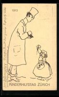 Zürich, Kinderhilfstag 1913, Mann kauft