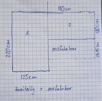 Zweiteiliges und ausfahrbares Sofa