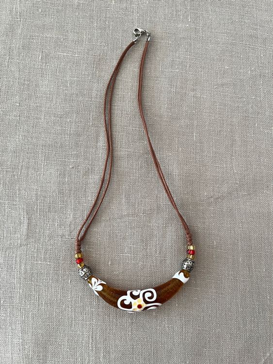 XLKJ 3-teilige Halskette Im Tribal-Stil - Ethno-Design Mit Holzperlen