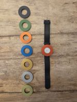 Pierre Junod „Vignelli“ Design-Uhr – mit 7 Wechselringen