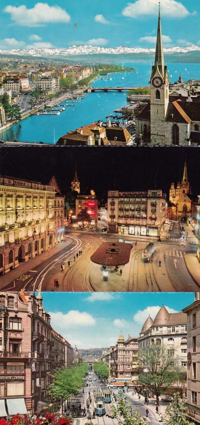 Ansichtskarten: Zürich Leporello ca. 1960 – Gebraucht aus Bürglen TG von StampGraf 1