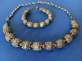 Kette & Armband SET INDISCH (silber)
