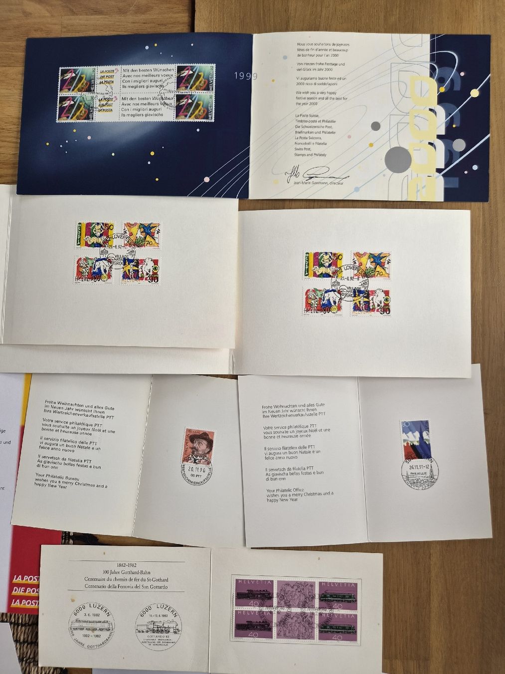 Alle Briefmarken: 15 feuillets de timbres Suisses – Gebraucht aus Vionnaz von Rcf1 2