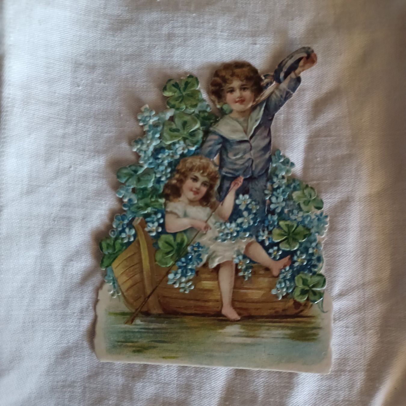Tutte le decorazioni: alte Oblade kinder im Blumenschiff (3) – Usato da Abtwil SG venduto da luupsy