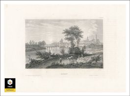 um 1840, AARAU, feiner Stahlstich, Stecher: Martini