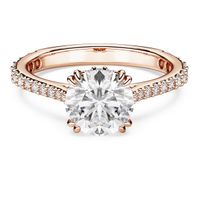 Swarovski Stilla Cocktailring, 18K Roségoldbeschichtet