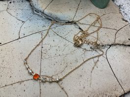 Zartes Collier in Sterlingsilber mit Opal