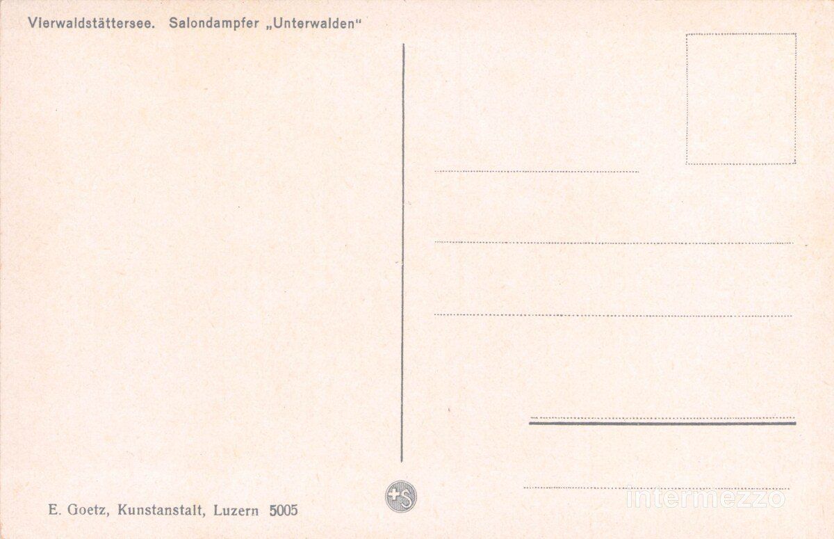 Cartoline postali: Dampfschiff // ca. 1910 Salondampfer Unterwalden – Usato da Basel venduto da intermezzo12 1