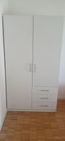 Kleiderschrank weiss 2-türig mit Schubladen