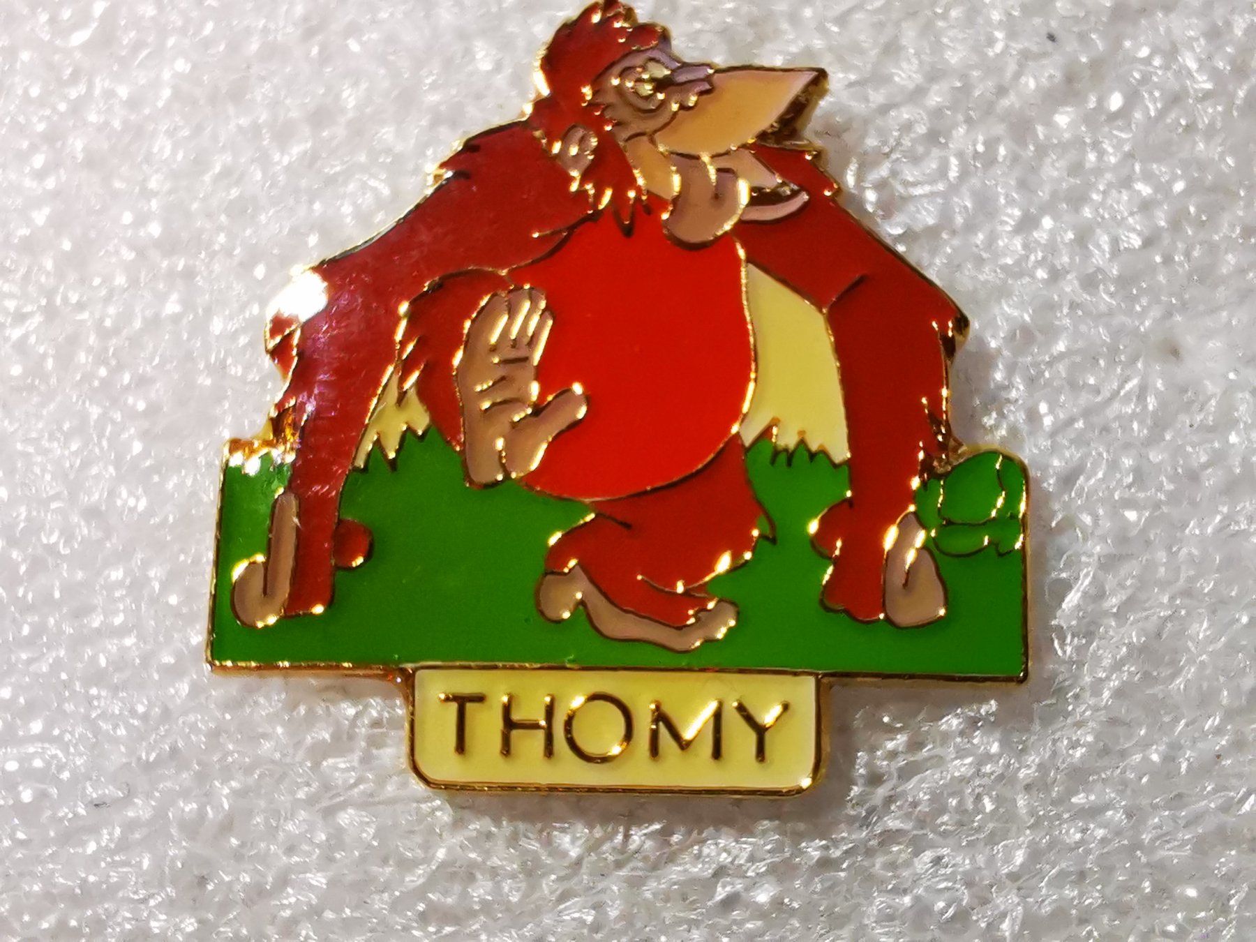 Placchette & Badge: Ansteckpin 36: Thomy – Usato da Oppligen venduto da Pin-Fall-Shop