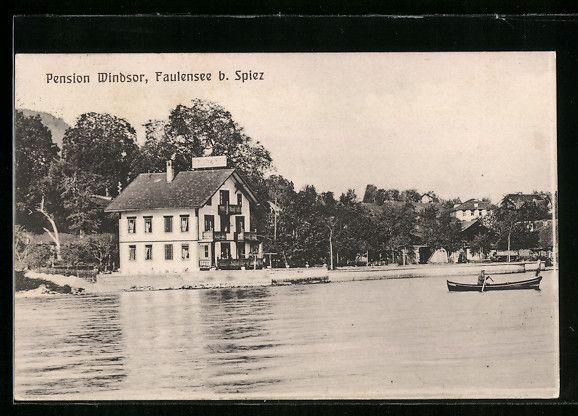 Ansichtskarten: AK Faulensee b. Spiez, Pension Windsor – Gebraucht aus Berlin von bartko-reher