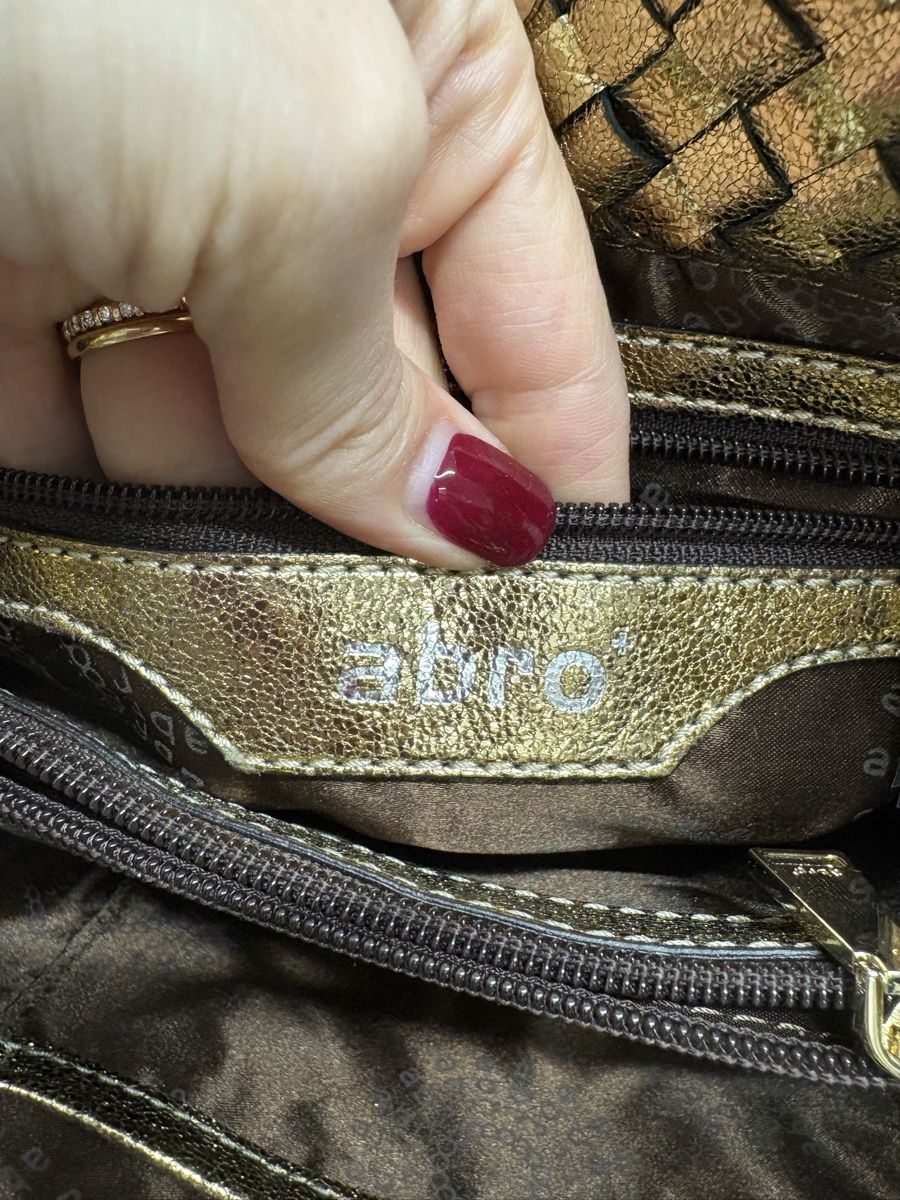 Abro Borse da donna: ABRO Handtasche gold Leder geflochten Boho – Nuovo (secondo la descrizione) da Regensdorf venduto da secondchancefashion 5